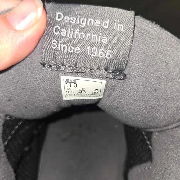 VANS Mens Ward Hi Top Off the Wall Gray Canvas Sneakers, Size: 11 - Picture 5 of 7